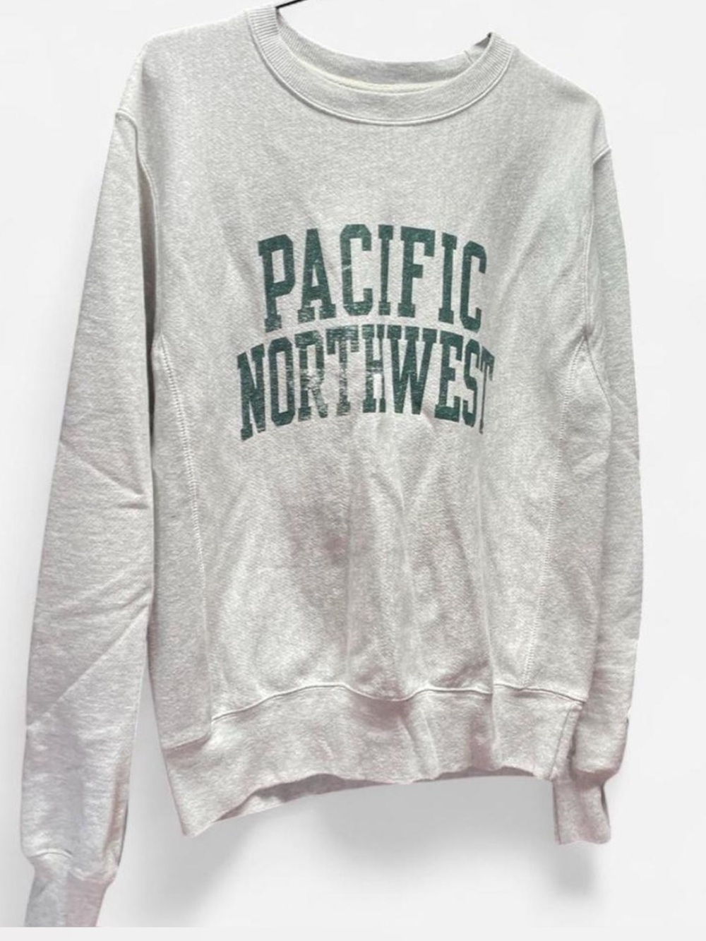 Champion Crewneck Sweatshirt with Green 'Pacific Northwest' Print